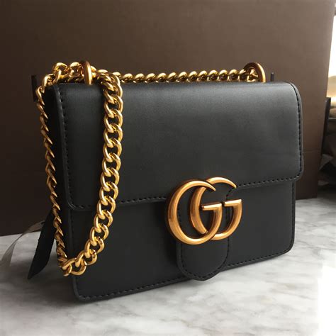 black gucci purse with gold chain|gucci mini wallet on chain.